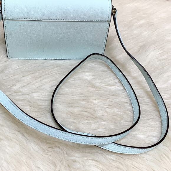 KATE SPADE Cameron Street ARIELLE Leather Crossbody Clutch Island Waters Blue - Picture 7 of 16